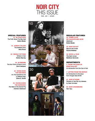 NOIR CITY Magazine Table of Contents